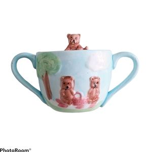 Adorable Baby / Toddler Peek-A-Boo Drinking Cup Ceramic